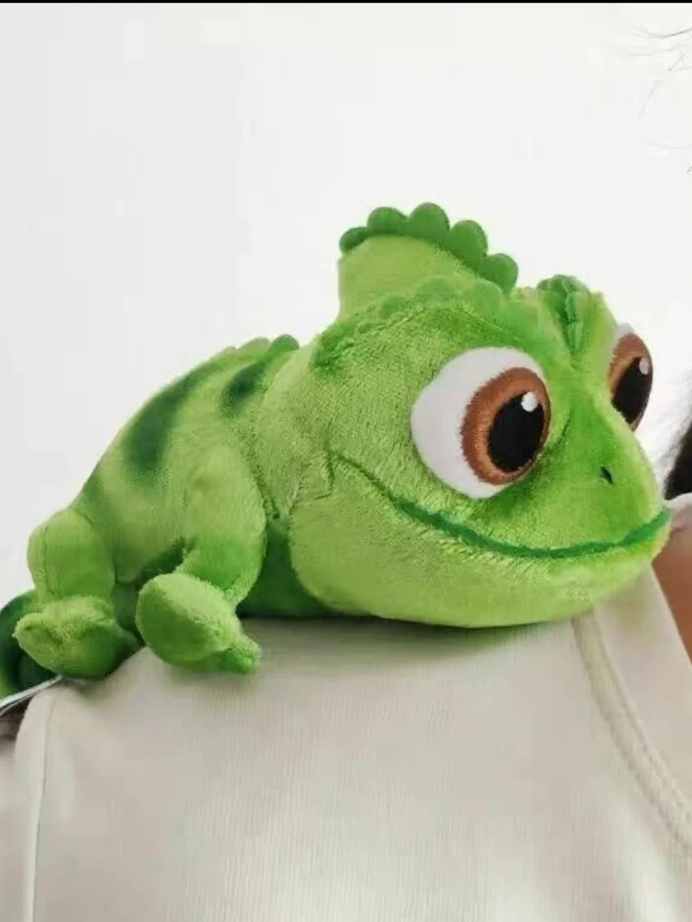 Green Plush Reptile Shoulder Pal - Soft Chameleon Plush Toy
